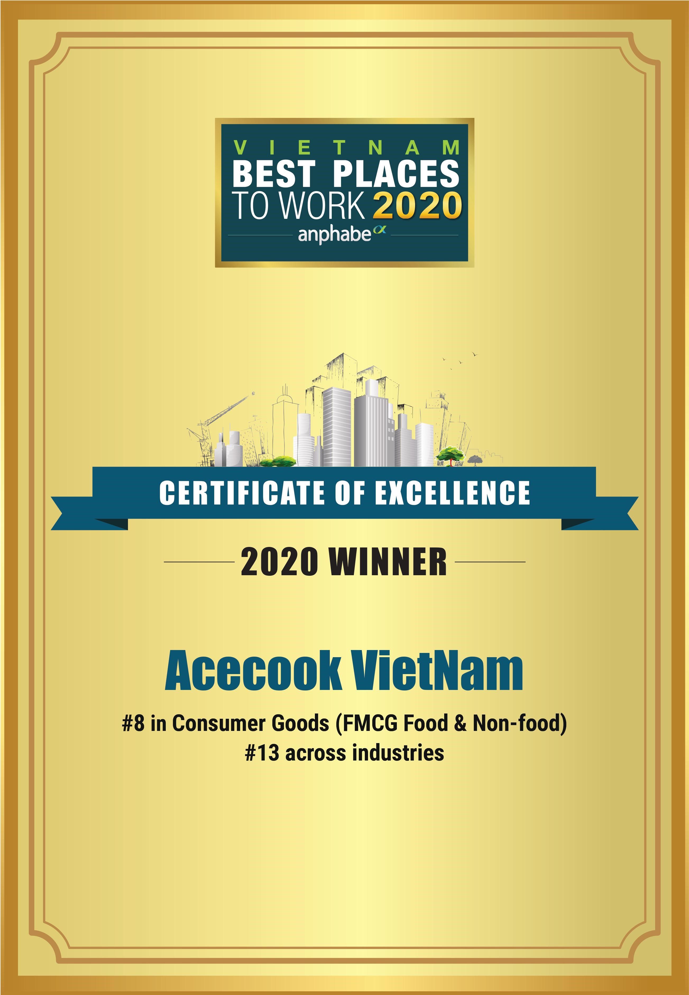 Top 13 trong 100 nơi làm việc tốt nhất Việt Nam