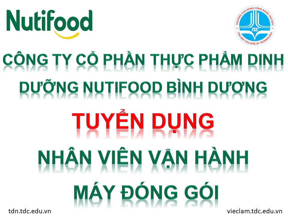 MÔ TẢ VỊ TRÍ VẬN HÀNH MÁY ĐÓNG GÓI TẠI CÔNG TY CỔ PHẦN THỰC PHẨM DINH DƯỠNG NUTIFOOD