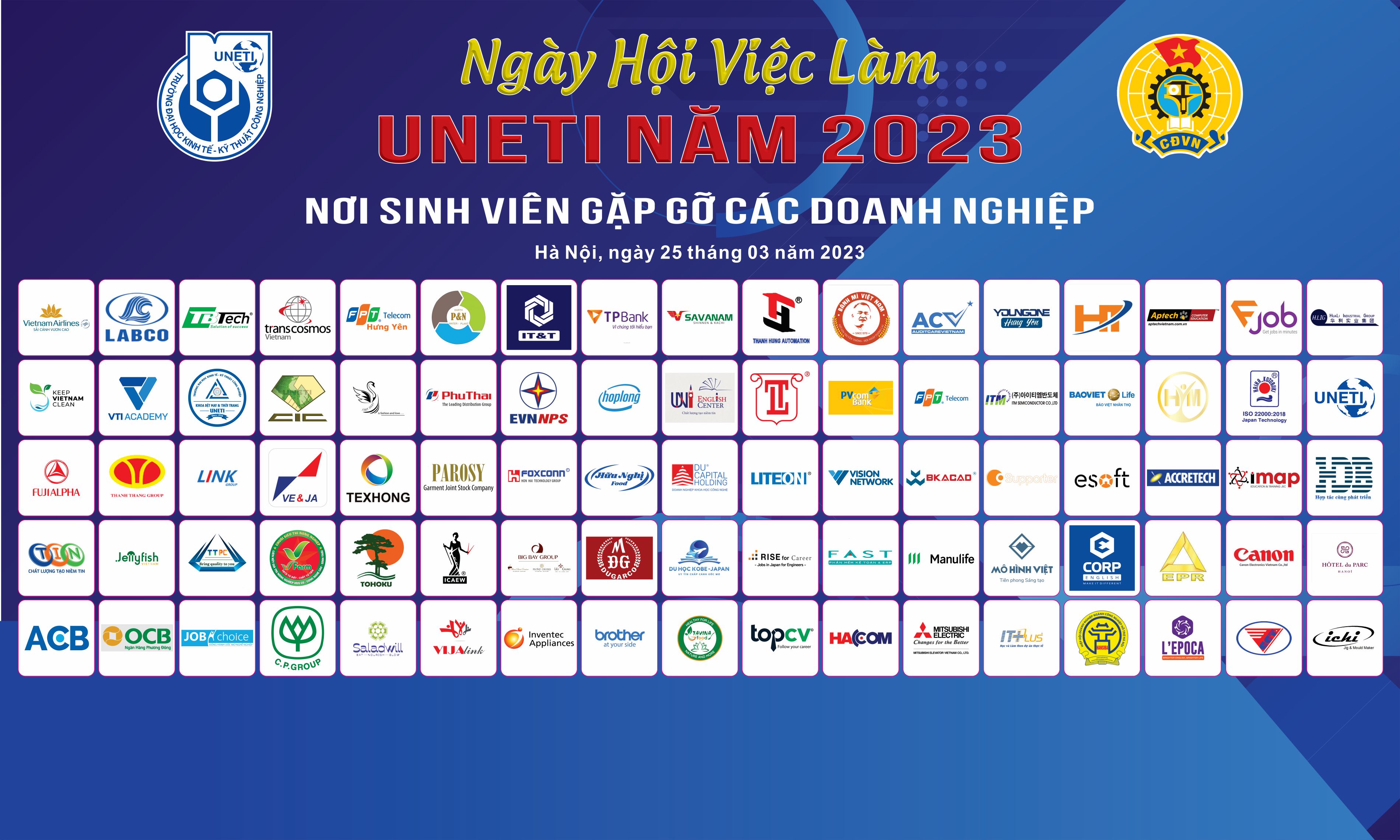 Hơn 100 doanh nghiệp tham gia chương trình “Ngày hội việc làm Uneti năm 2023”
