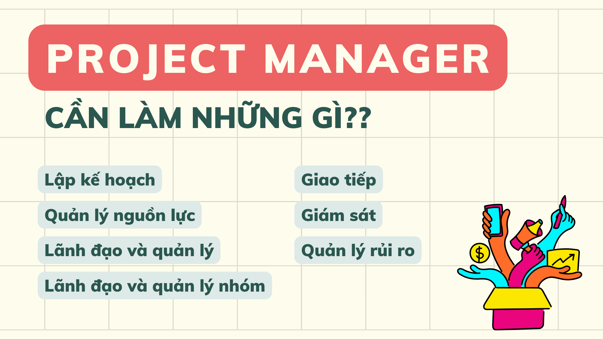 Làm việc của một Project Manager