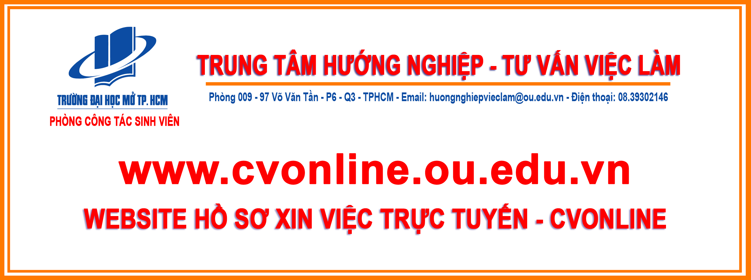 Thông báo lịch tổ chức hướng dẫn Sinh viên thao tác với website CVonline Học kỳ I, năm học 2017-2018
