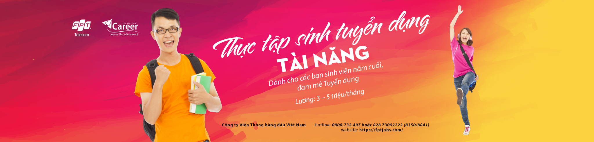 FPT Telecom tuyển dụng thực tập sinh tài năng năm 2018 - lĩnh vực nhân sự, tuyển dụng