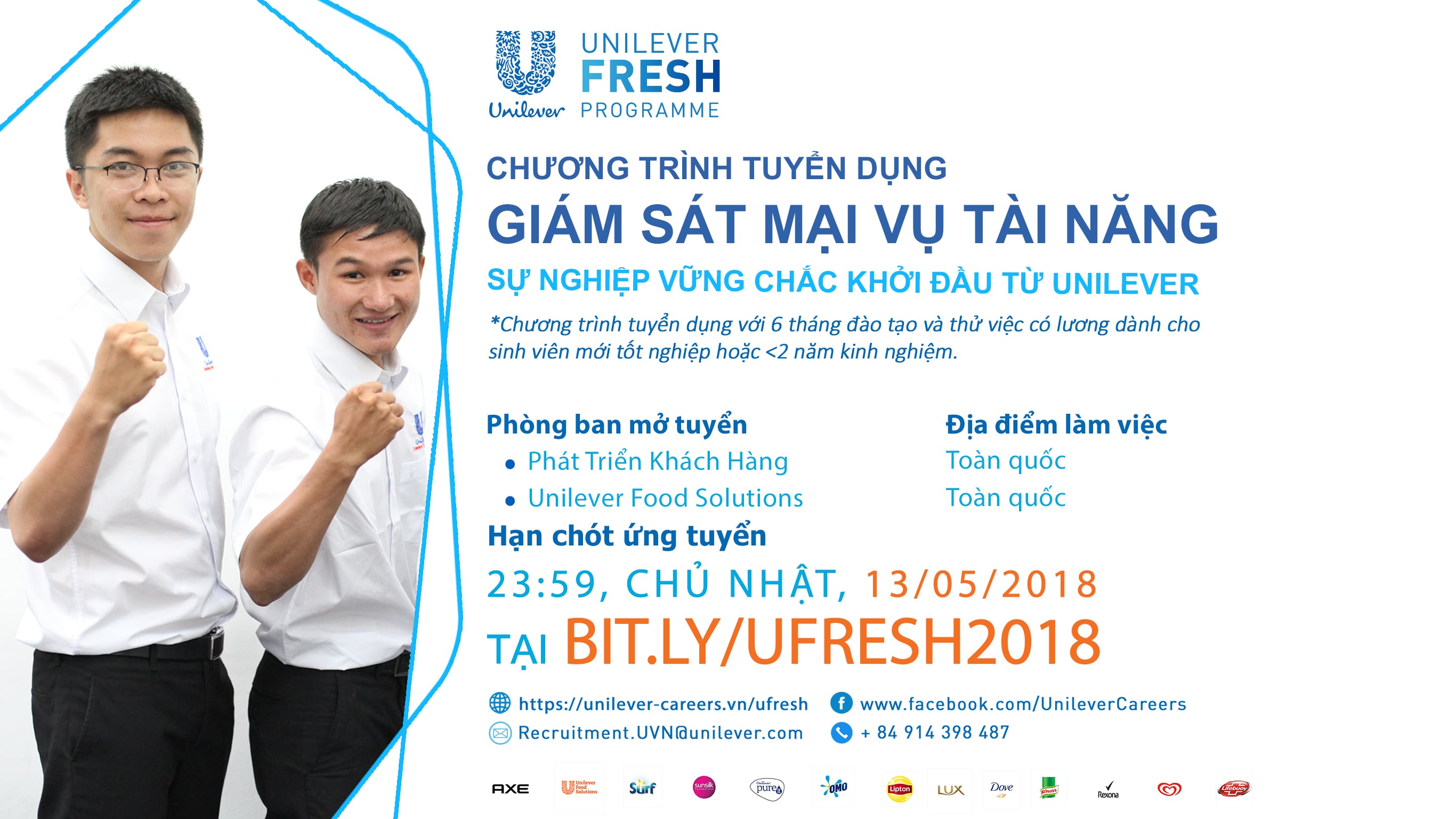 Unilever Fresh Programme – Tuyển Dụng Giám Sát Mại Vụ Tài Năng CDFRESH 2018
