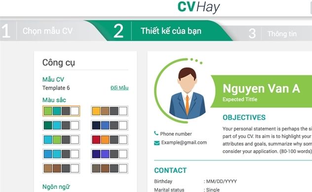 Tự thiết kế CV chuyên nghiệp tại CV Hay dành cho Sinh viên Trường Đại học Mở Tp.HCM