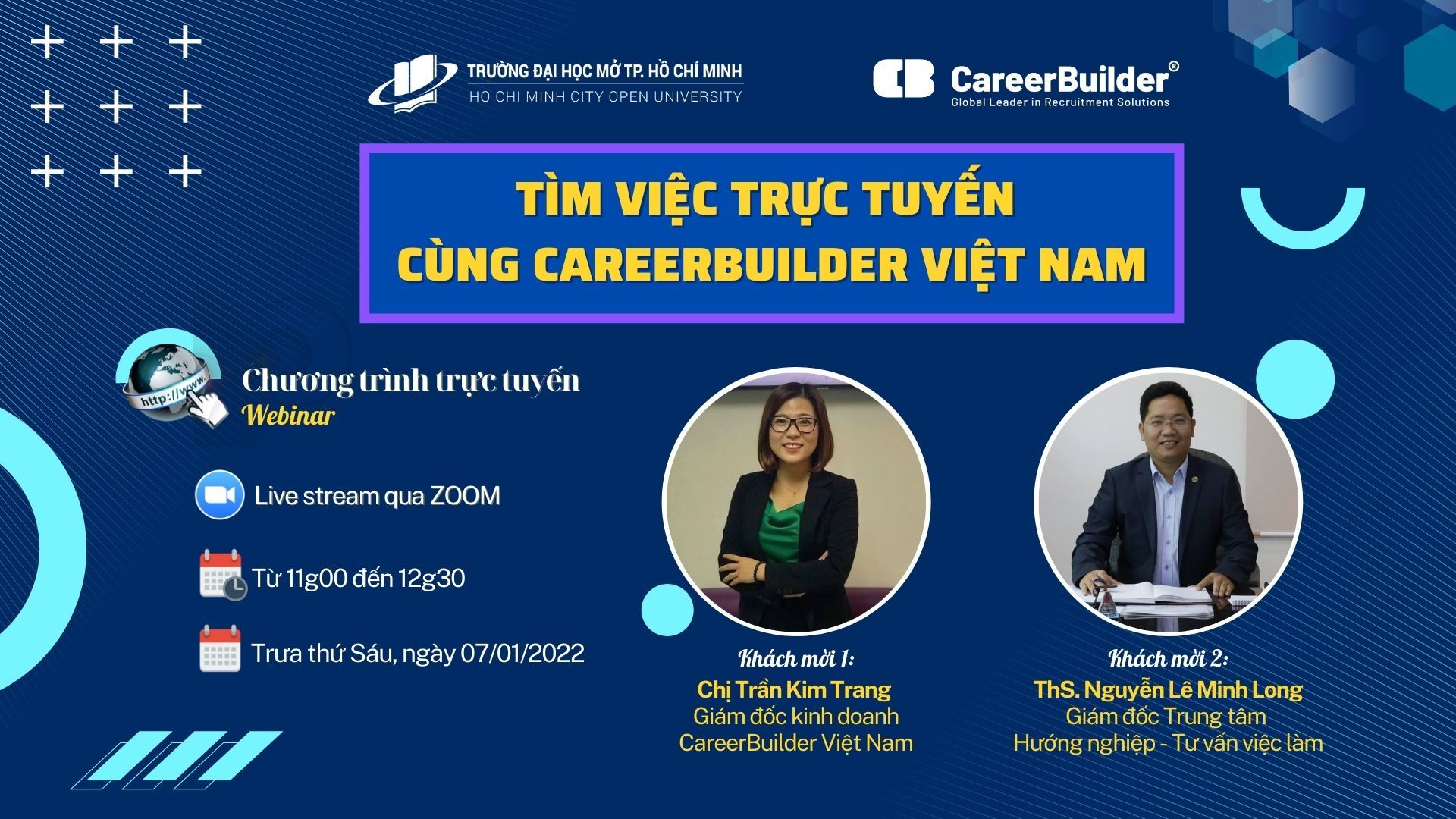 [THÔNG BÁO] TỔ CHỨC CHƯƠNG TRÌNH GẶP GỠ DOANH NGHIỆP - WEBINAR: “TÌM VIỆC TRỰC TUYẾN CÙNG CAREERBUILDER VIỆT NAM”