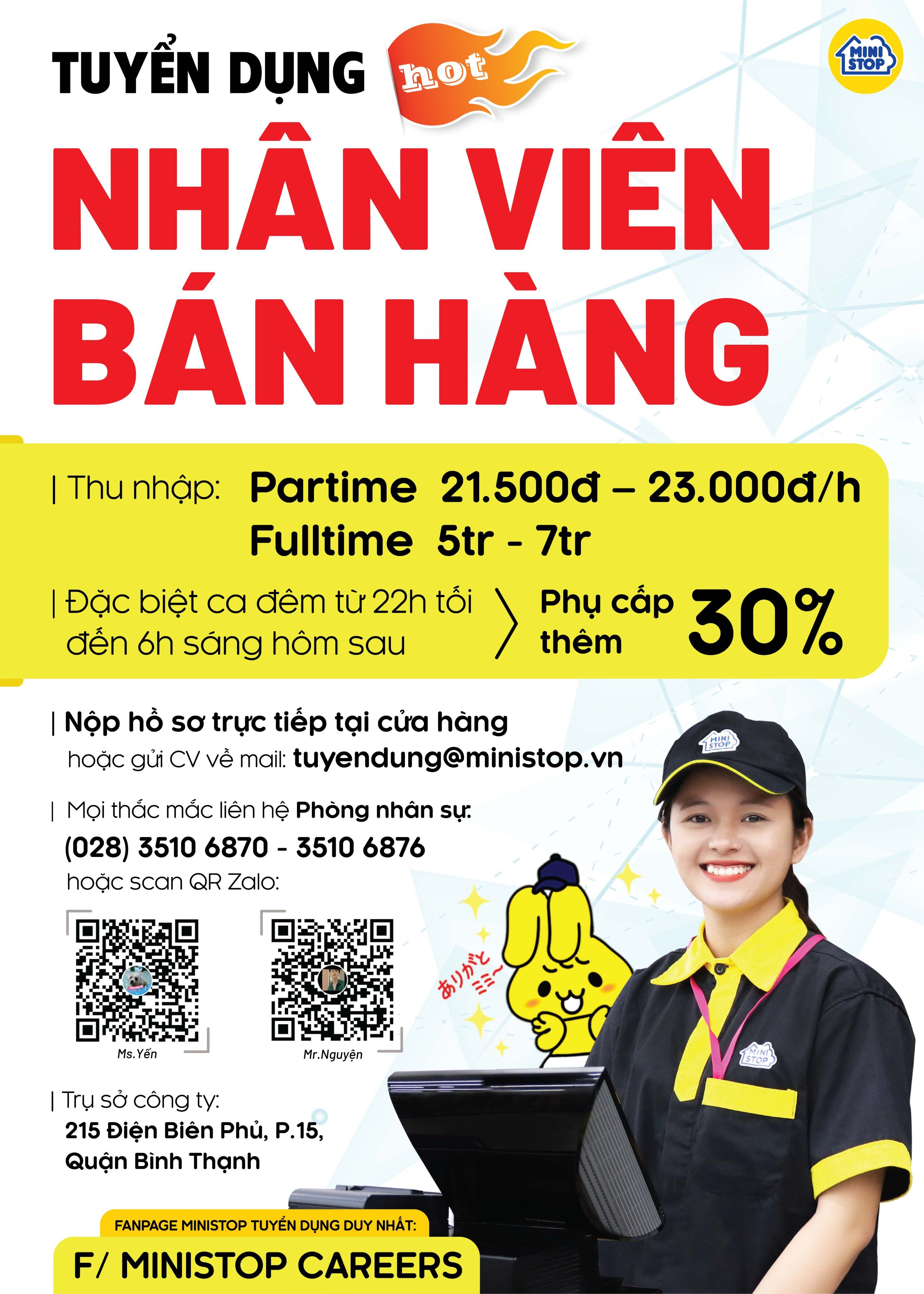THÔNG BÁO TUYỂN DỤNG - MINISTOP VIỆT NAM