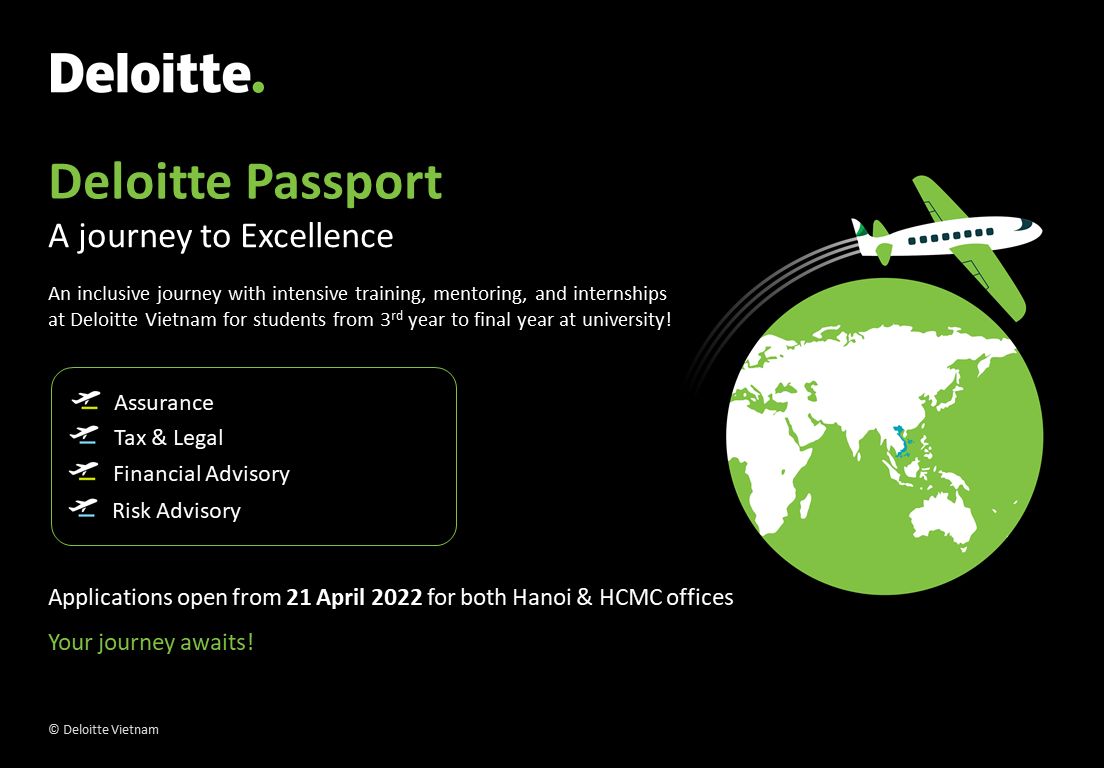 Chương trình Deloitte Passport năm 2022 chính thức mở đơn đăng ký!!!