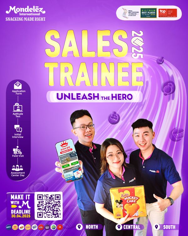 Chương trình tuyển dụng Sales Trainee 2025 - Giám sát Kinh doanh tài năng của Mondelez Kinh Đô Việt Nam