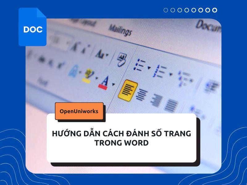 HƯỚNG DẪN ĐÁNH SỐ TRANG TRONG WORD