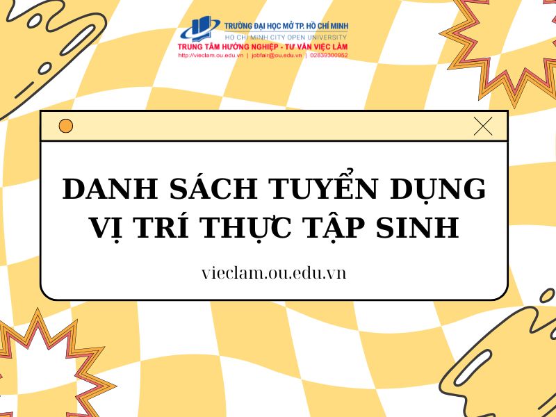 Danh sách tuyển dụng vị trí Thực tập sinh (18/12/2024)