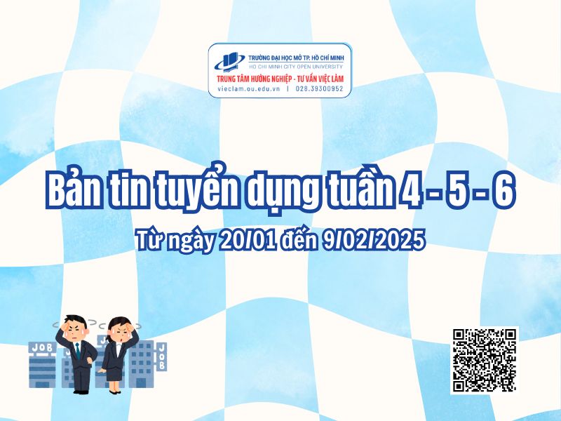 Bản tin tuyển dụng tuần 4 - 5 - 6 (từ 20/01/2025 đến 9/02/2025)