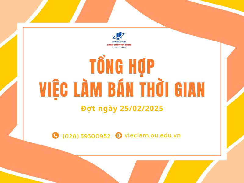 Danh sách tổng hợp việc làm bán thời gian (đợt ngày 25/02/2025)