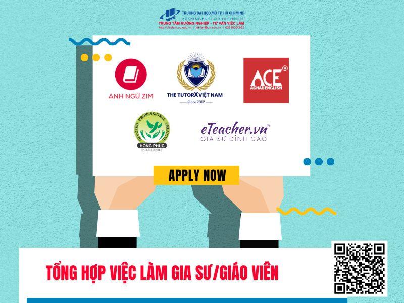 TỔNG HỢP VIỆC LÀM GIA SƯ/GIÁO VIÊN THÁNG 4/2025