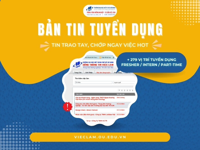 BẢN TIN TUYỂN DỤNG TUẦN 17/2025