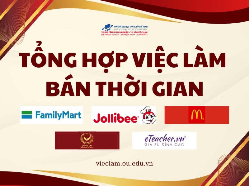 Tổng hợp việc làm bán thời gian, việc làm thêm dành cho sinh viên tháng 6 năm 2025