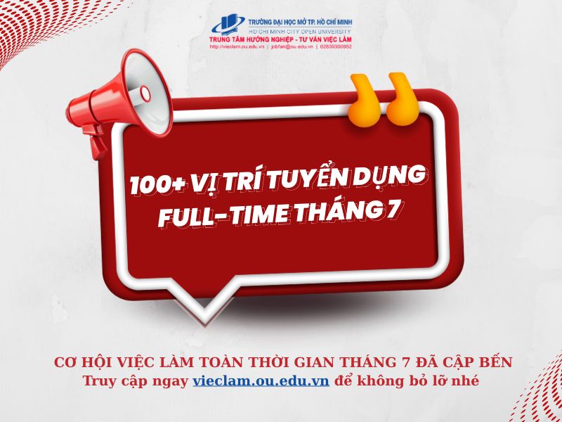 Tổng hợp việc làm Toàn thời gian Tháng 7