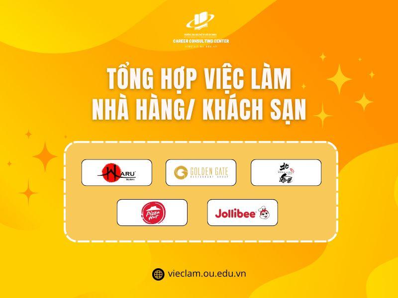 Tổng hợp việc làm Nhà hàng/ Khách sạn