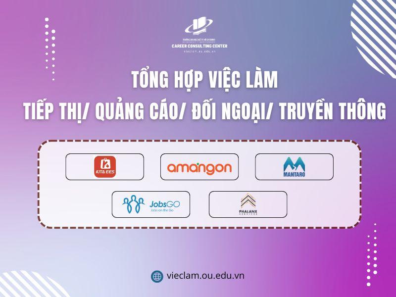 Tổng hợp việc làm Tiếp thị/ Quảng cáo/ Đối ngoại/ Truyền thông