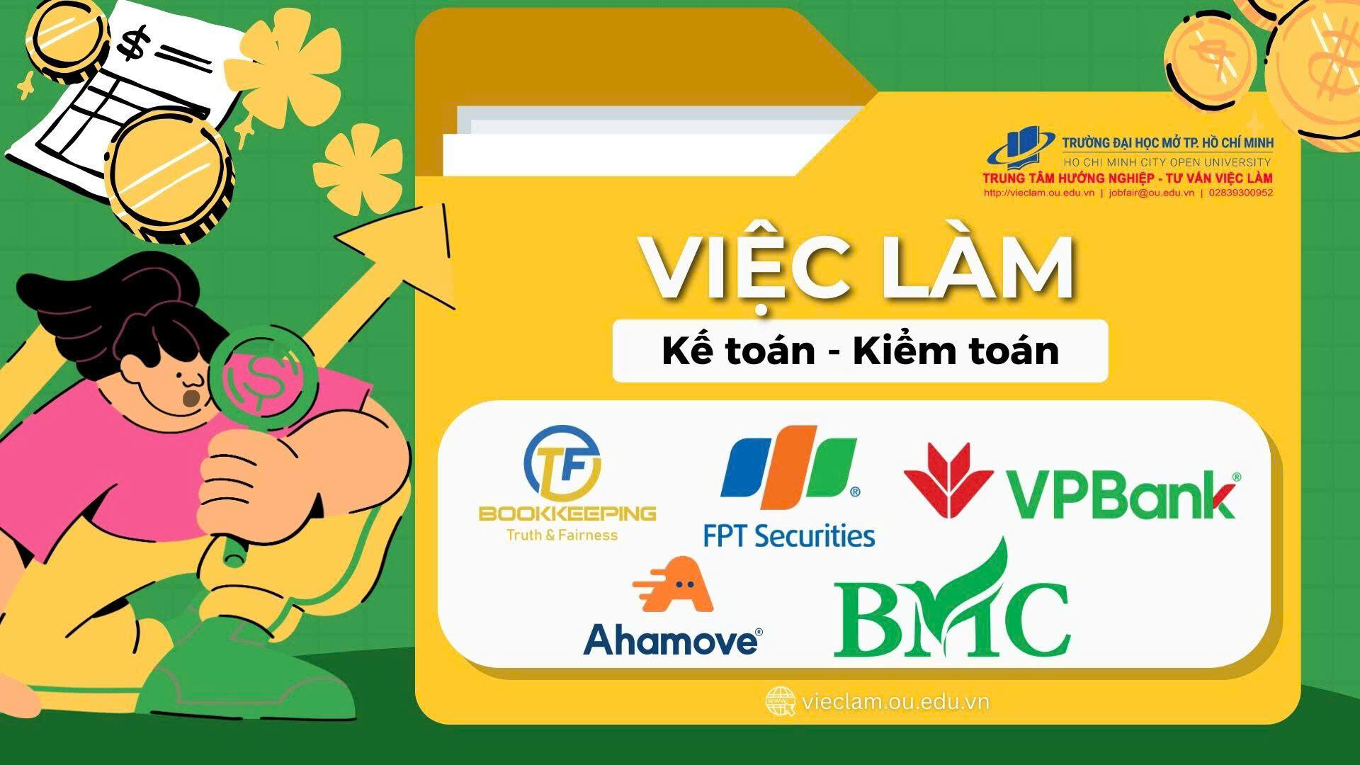 Danh sách việc làm lĩnh vực Kế toán - Kiểm toán