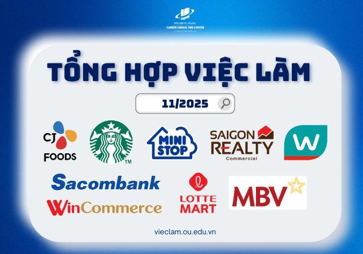 Tổng hợp việc làm bán thời gian, việc làm thêm dành cho sinh viên tháng 11 năm 2025