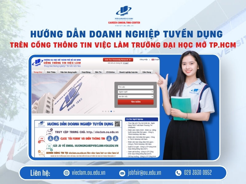 THÔNG TIN HƯỚNG DẪN DOANH NGHIỆP HỢP TÁC TUYỂN DỤNG TẠI TRƯỜNG ĐẠI HỌC MỞ THÀNH PHỐ HỒ CHÍ MINH